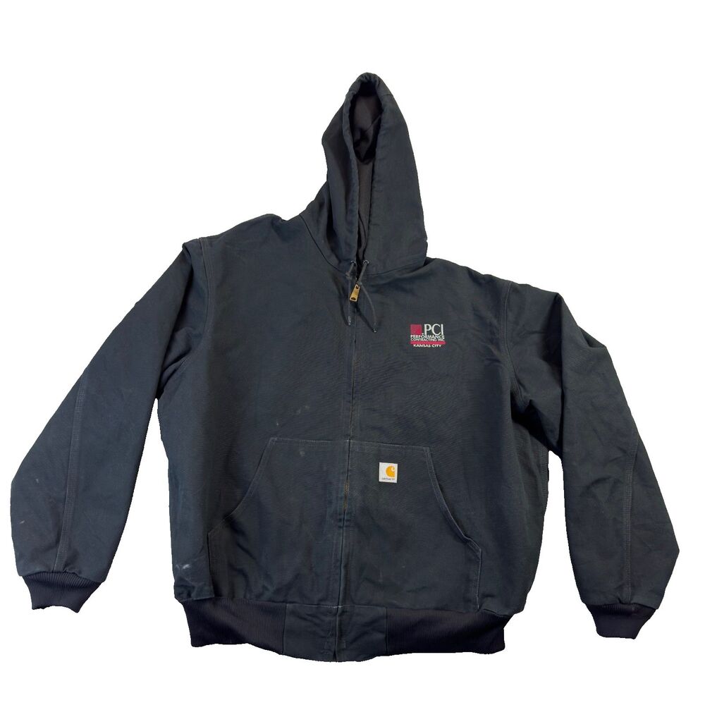Vintage Carhartt Jacket Mens 2XL Duck Canvas J131-BLK Made In USA Union Made